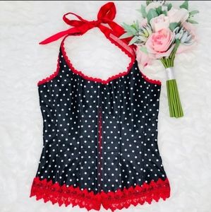 Frederick's of Hollywood  Polka Dot Corset Size 34